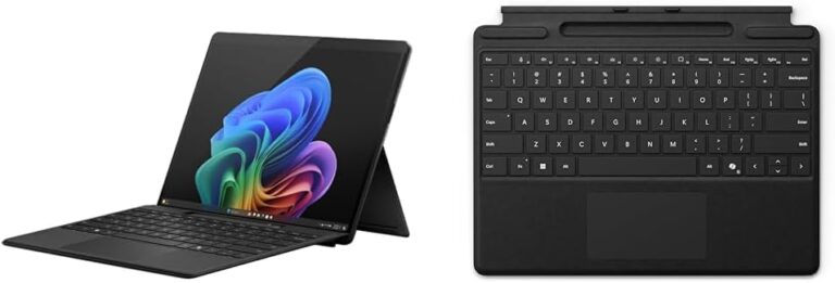 1734853759 41IDi5kaIvL. AC SL1001 Microsoft Surface Pro 2-in-1 Laptop/Tablet (2024) Windows 11 Copilot+PC 13” OLED Touchscreen - Snapdragon X Elite (12 core) – 16GB RAM – 256 GB Storage – Black + Surface Pro Keyboard with Pen Storage Edu Expertise Hub Tablets & E-Readers