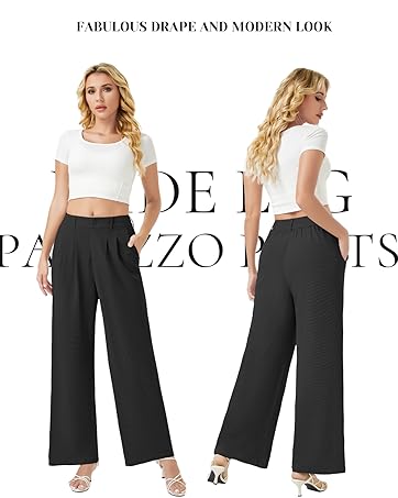 wide leg casual work pants 