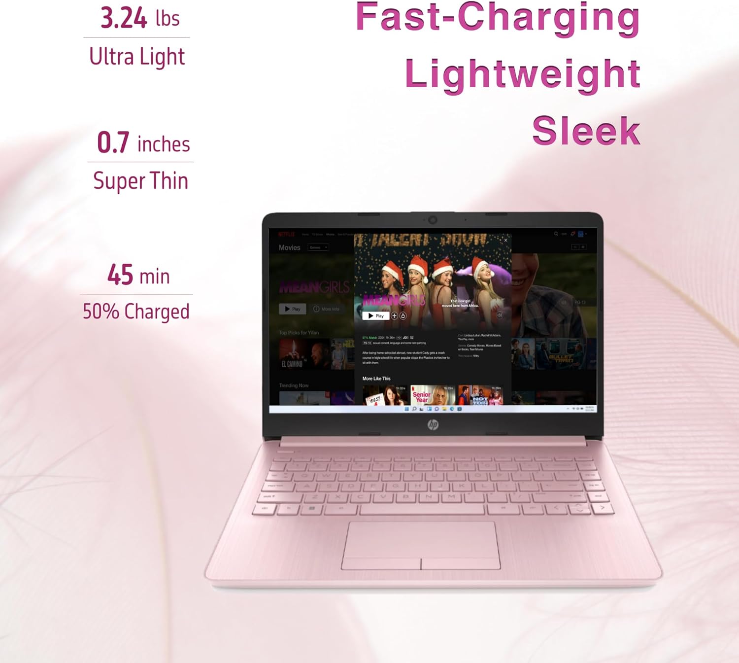 710JKEQj11L. AC SL1500 HP Premium Stream 14" HD BrightView Laptop, Intel Celeron N4120, 16GB RAM, 64GB eMMC Storage, UHD Graphics, HD Webcam, 1 Year Office 365, Bluetooth, WiFi, HDMI, Win 11s, Pink, 32GB Hotface USB Card Edu Expertise Hub Web Development & Design laptops desktops