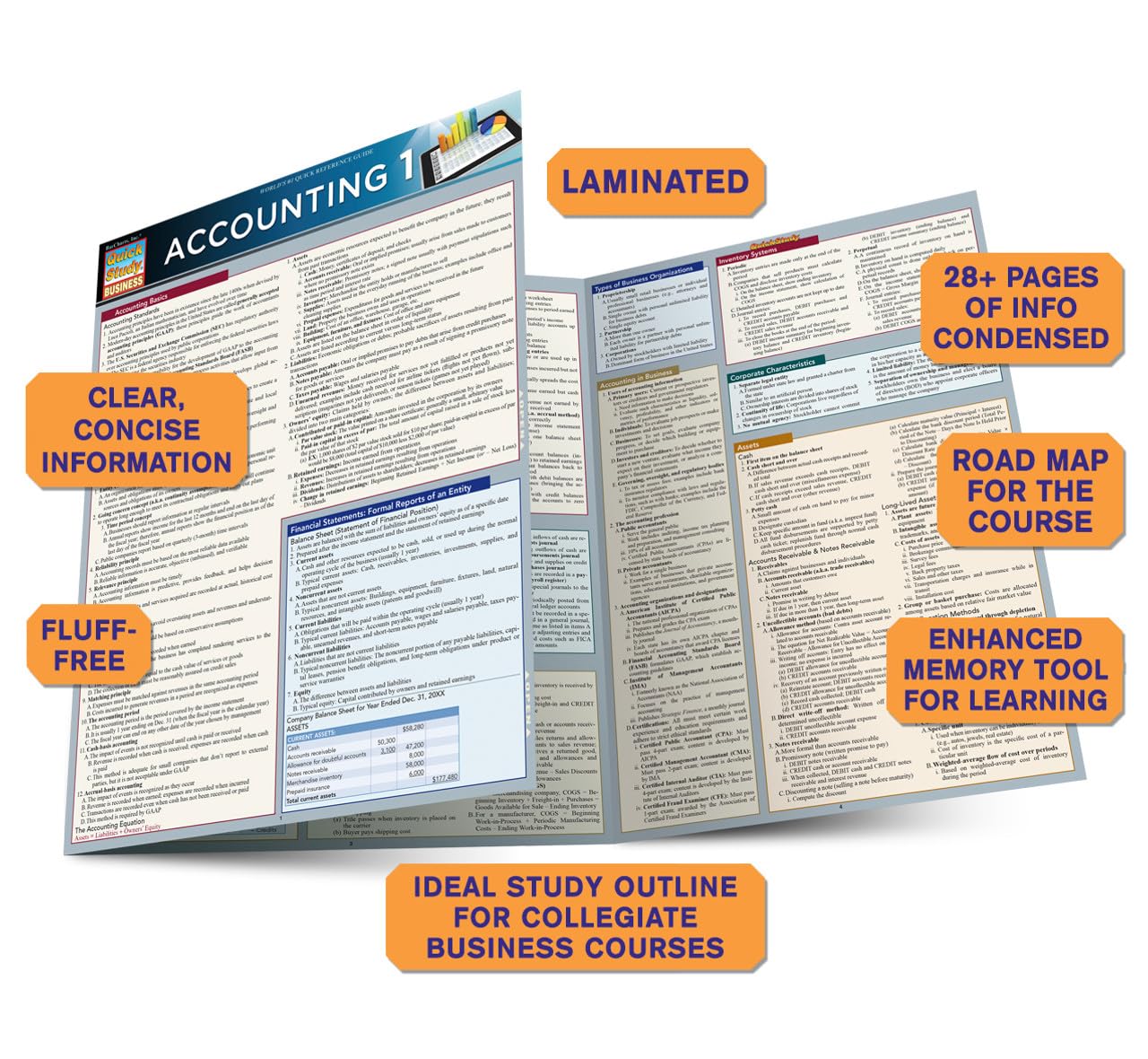 71G3EkH2RPL. SL1280 Accounting 1 QuickStudy Laminated Reference Guide (QuickStudy Business) Edu Expertise Hub Accounting