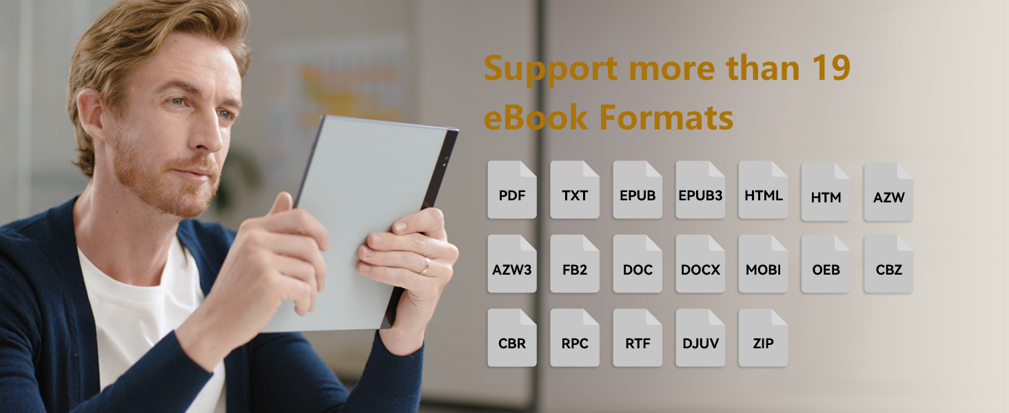 Support more than 19 eBook Formats