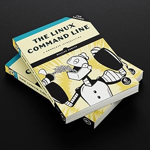 Copies of The Linux Command Line, 2nd edition on black background