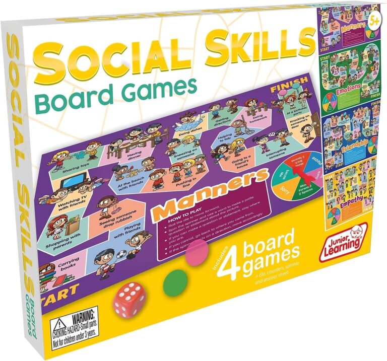 1737381223 81WJR1BG7EL. AC SL1500 Junior Learning Social Skills Board Games, 4 Games, Ages 5-8, Empathy & Manners, Grade 1-2 Edu Expertise Hub Skills