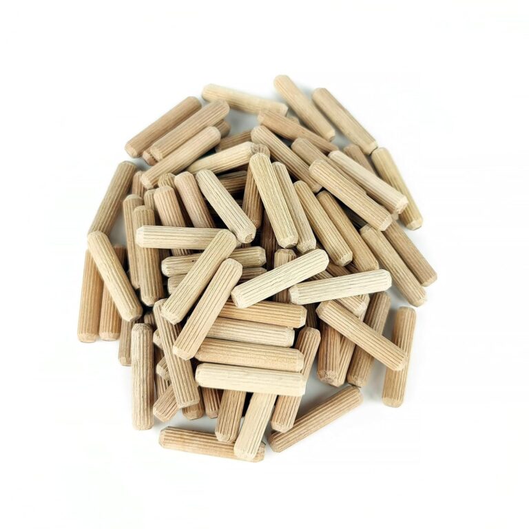 1737958544 81nS7A1iUgL. SL1500 60Pcs Wooden Dowel Pins Fluted Wood Dowel Pins Made of Hardwood | Easier Insertion Straight Grooved Pins for Furniture Door and Art Projects Fluted, Craft, DIY, Carpentry | Based in USA (8mm, 5/16") Edu Expertise Hub Hardware & DIY