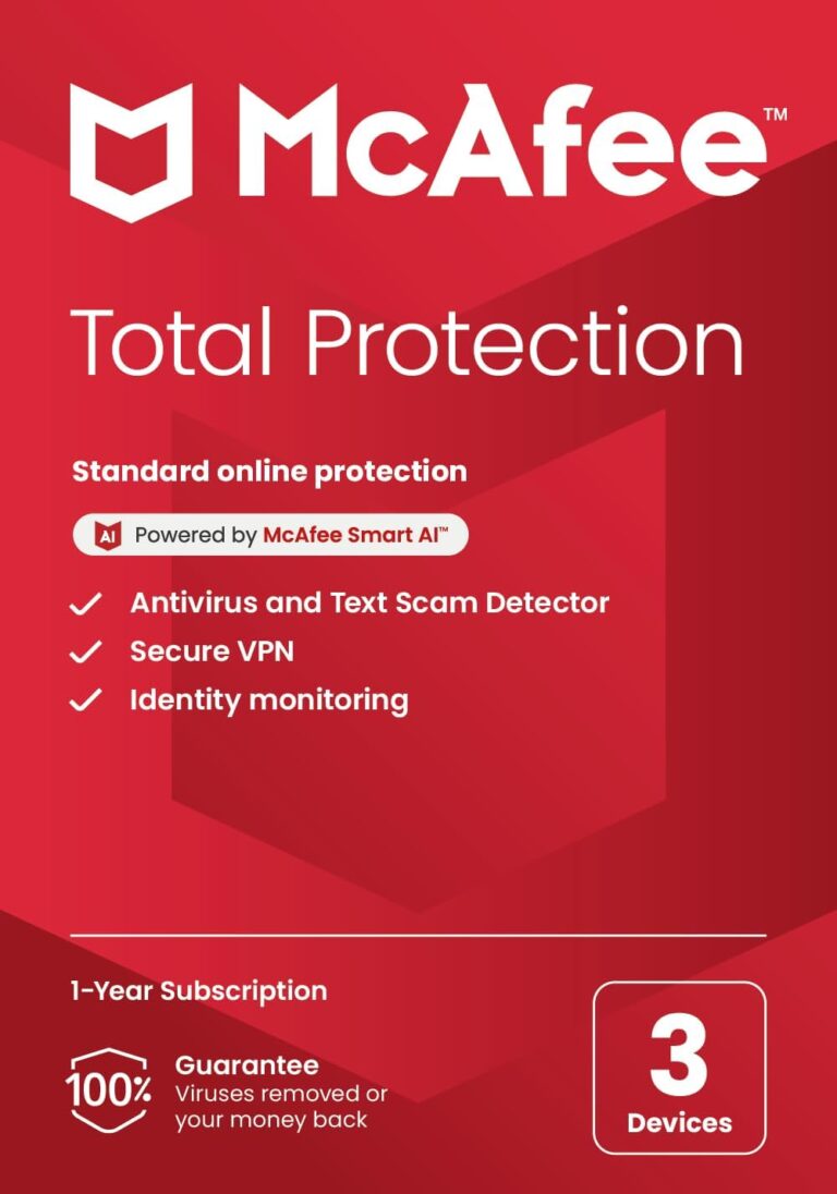 61DGtZWfIL. AC SL1427 McAfee Total Protection 3-Device 2025 Ready |Security Software Includes Antivirus, Secure VPN, Password Manager, Identity Monitoring | Key Card Edu Expertise Hub Software