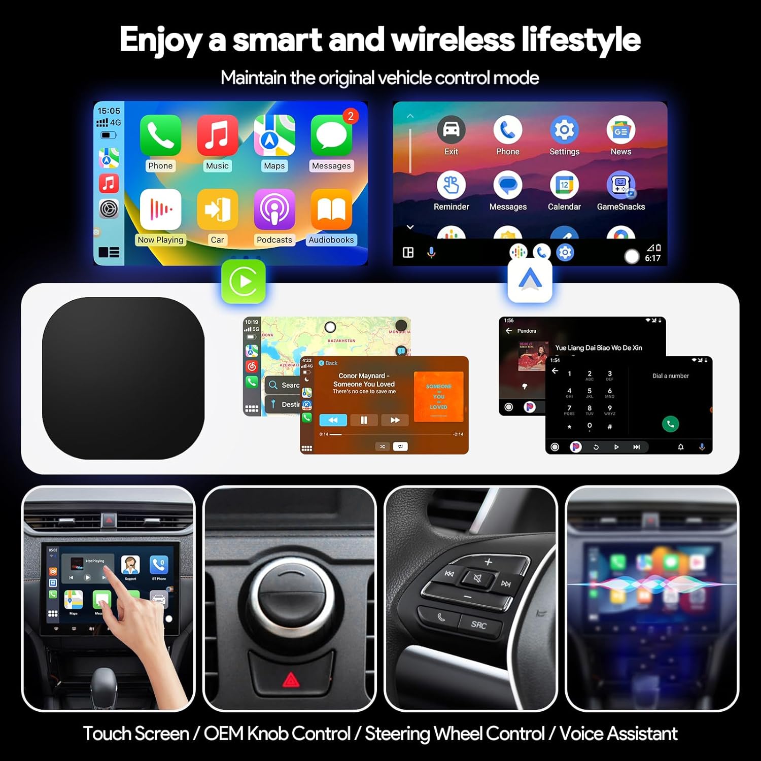 712r8prsPIL. AC SL1500 Carplay AI Box 2.0, Android Auto AI Box Carplay Video Streaming Device for OEM Wired CarPlay/Android Auto Car, Smart AI Box Lite Edu Expertise Hub AI