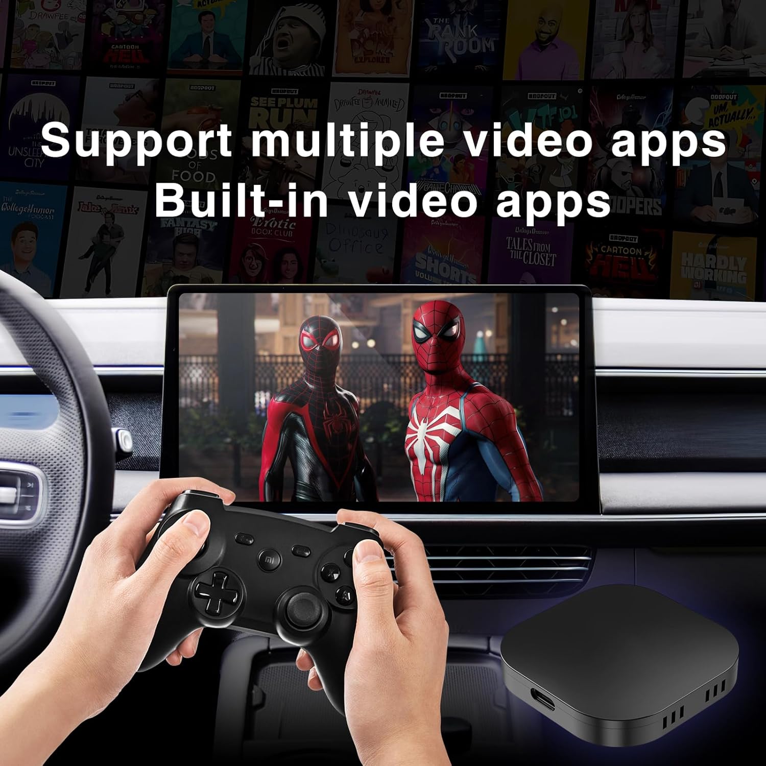 71H2kx6il L. AC SL1500 Carplay AI Box 2.0, Android Auto AI Box Carplay Video Streaming Device for OEM Wired CarPlay/Android Auto Car, Smart AI Box Lite Edu Expertise Hub AI