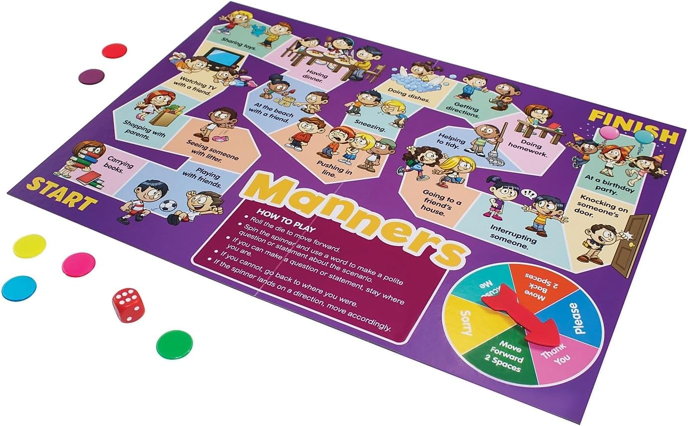 71Kh3uEd5tL. AC SL1500 Junior Learning Social Skills Board Games, 4 Games, Ages 5-8, Empathy & Manners, Grade 1-2 Edu Expertise Hub Skills