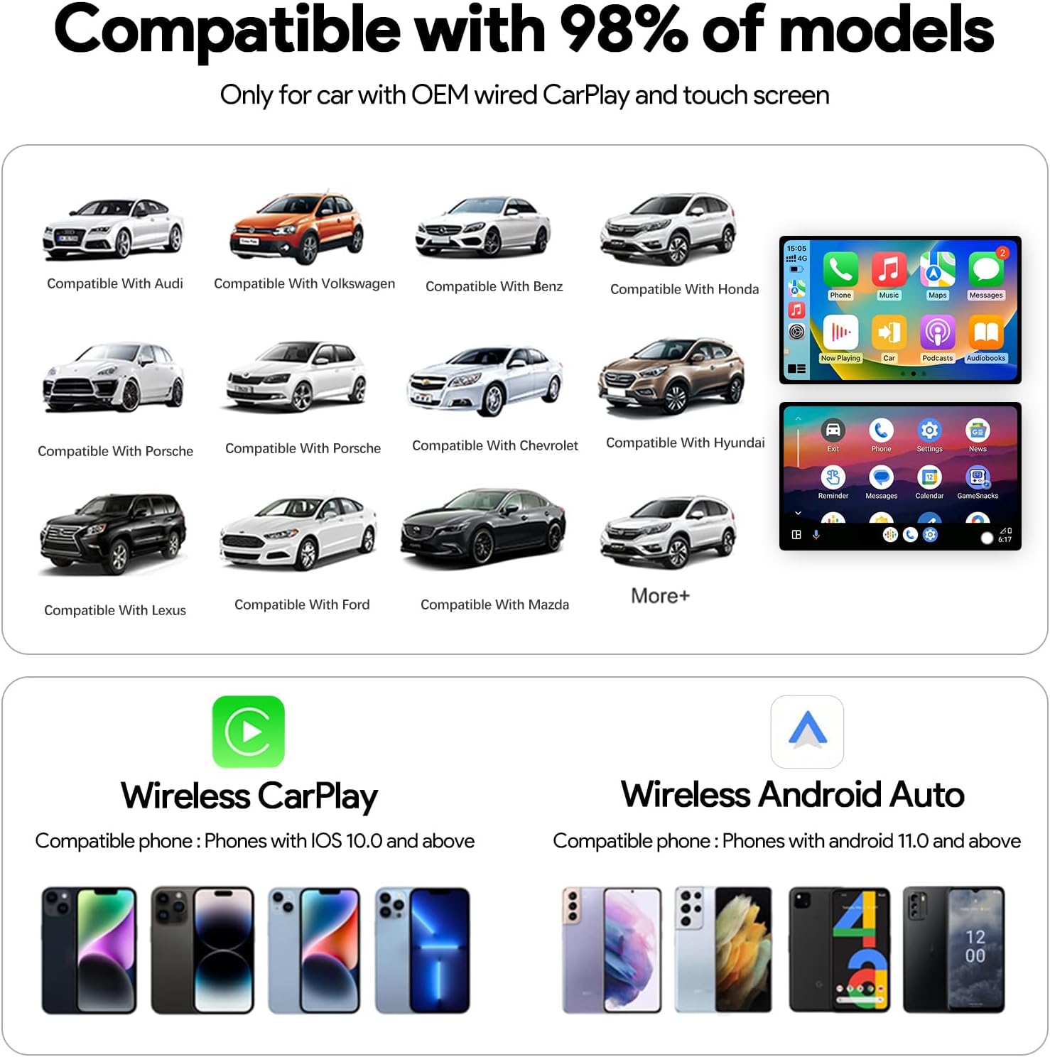 71m zStAnpL. AC SL1500 Carplay AI Box 2.0, Android Auto AI Box Carplay Video Streaming Device for OEM Wired CarPlay/Android Auto Car, Smart AI Box Lite Edu Expertise Hub AI