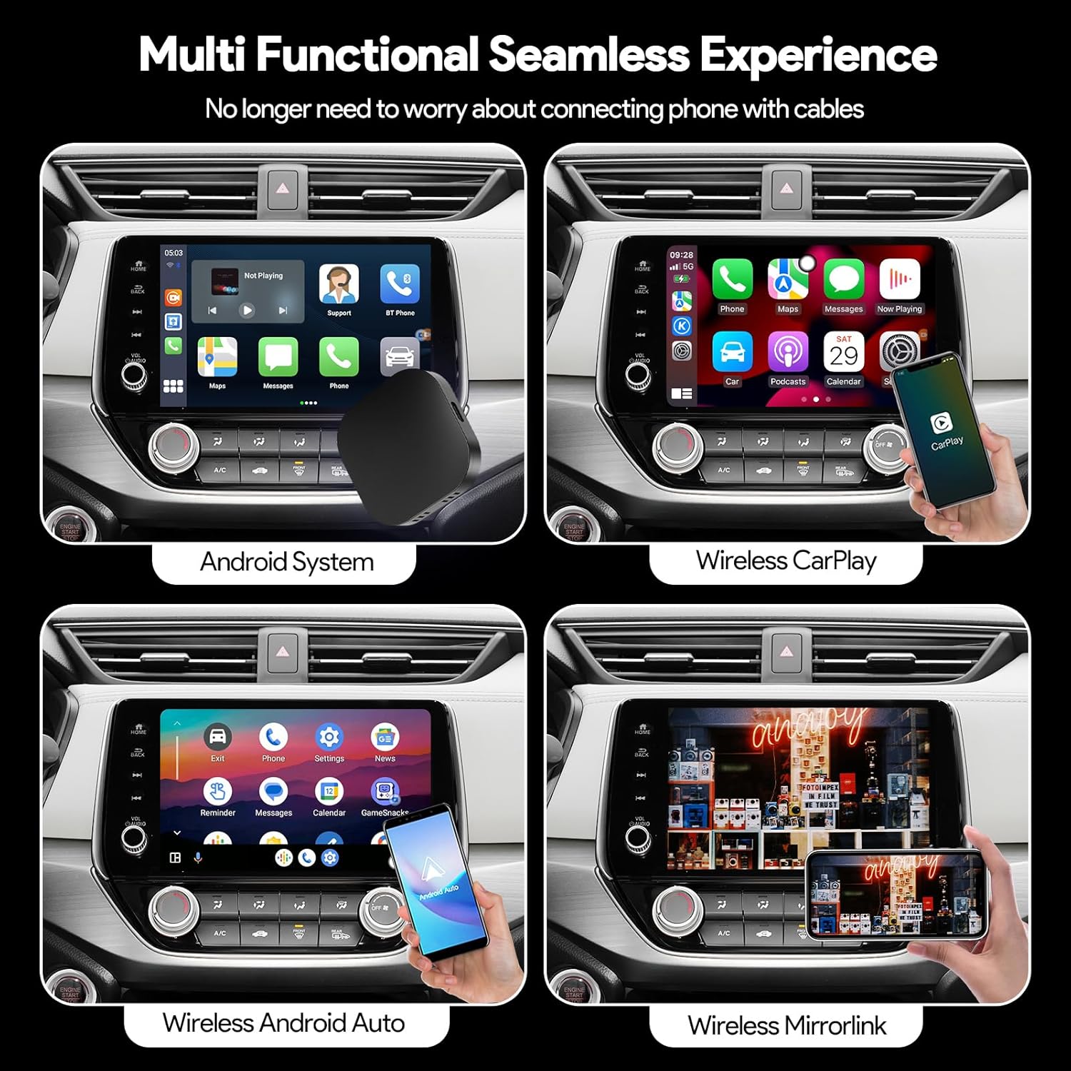 81JT1IFQM8L. AC SL1500 Carplay AI Box 2.0, Android Auto AI Box Carplay Video Streaming Device for OEM Wired CarPlay/Android Auto Car, Smart AI Box Lite Edu Expertise Hub AI