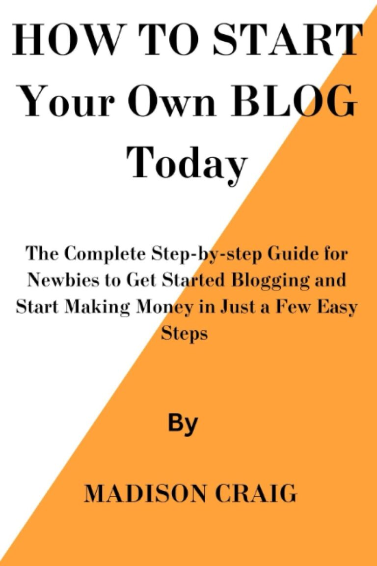 1739546399 61uQwDt3GYL. SL1500 How to Start Your Own Blog Today: The Complete Step-by-Step Guide for Newbies to Get Started Blogging and Start Making Money in Just a Few Easy Steps Edu Expertise Hub Blogging & Blogs