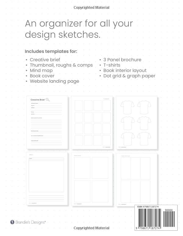 51lSqg81Y9L Ultimate Graphic Design Sketchbook: Designer's notebook, 8.5 x 11, 132 pages, for graphic artists of all ages with project template pages Edu Expertise Hub Graphics & Design