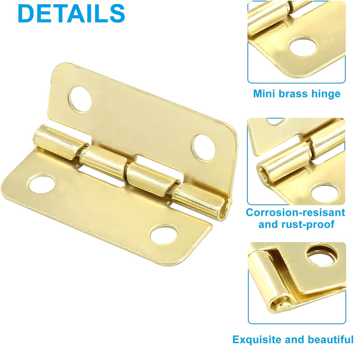 61jqAFEXGPL. AC SL1500 Biaungdo 80 Pcs Metal Mini Hinges, 180 Degree Rotation Miniature Furniture Hardware Cabinet Mini Hinges for Jewelry Box Closet DIY Accessories with Mounting Nails(18x16mm & 24x18mm, Golden) Edu Expertise Hub Hardware & DIY