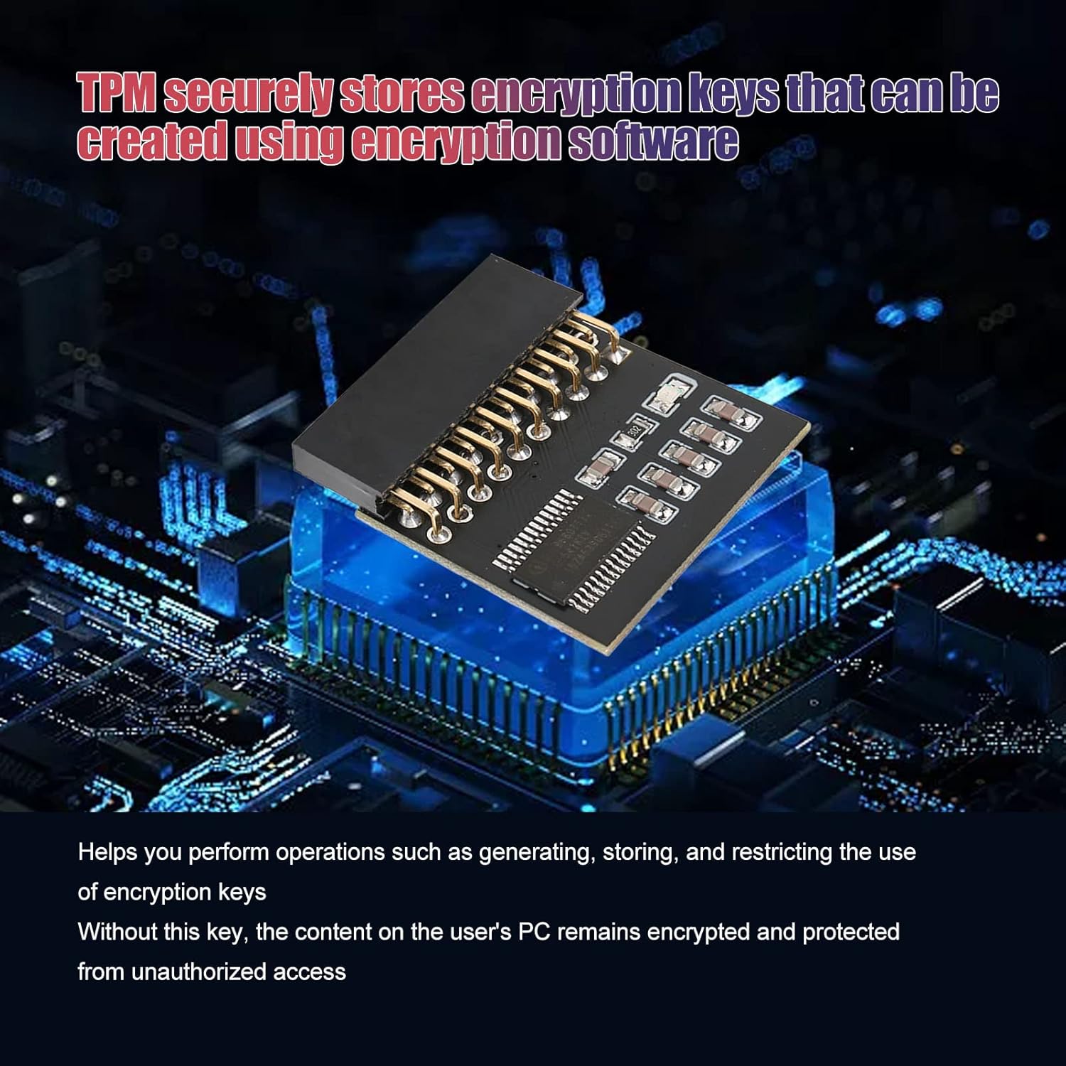 71AM CkeLVL. AC SL1500 TPM 1.2 Encryption Security Module, TPM 1.2 Module 20 Pin Wide Application Practical Independent Encryption Processor for Computer Edu Expertise Hub Security & Encryption