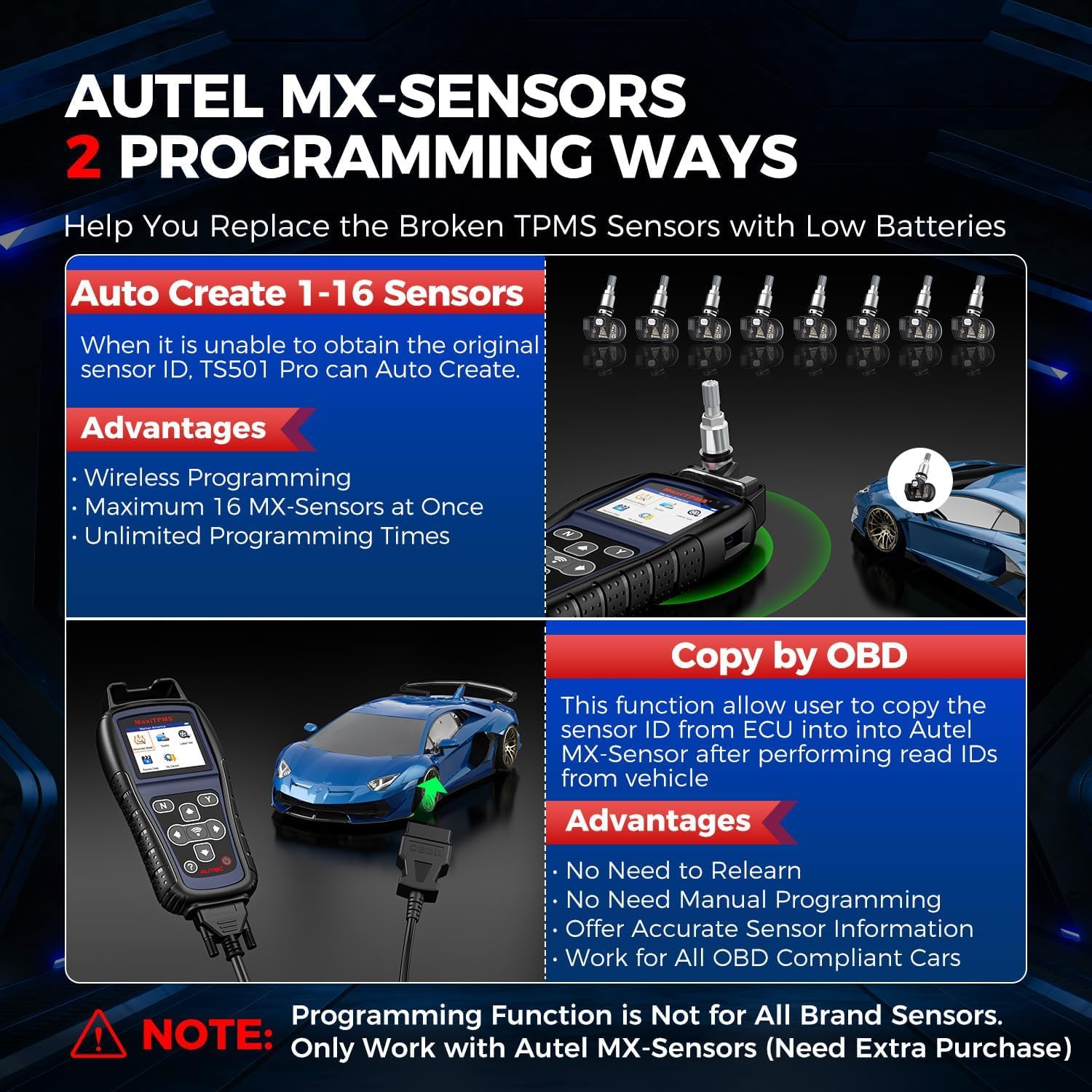 71Zk4ereurL. AC SL1500 Autel MaxiTPMS TS501 PRO TPMS Programming Tool, Same as TS508, 2025 TPMS Relearn Tool Newer of TS501 TS408S, Activate Relearn 99% Sensors, Program Autel MX-Sensors [315/433MHz], TPMS Reset/Diagnosis Edu Expertise Hub Programming