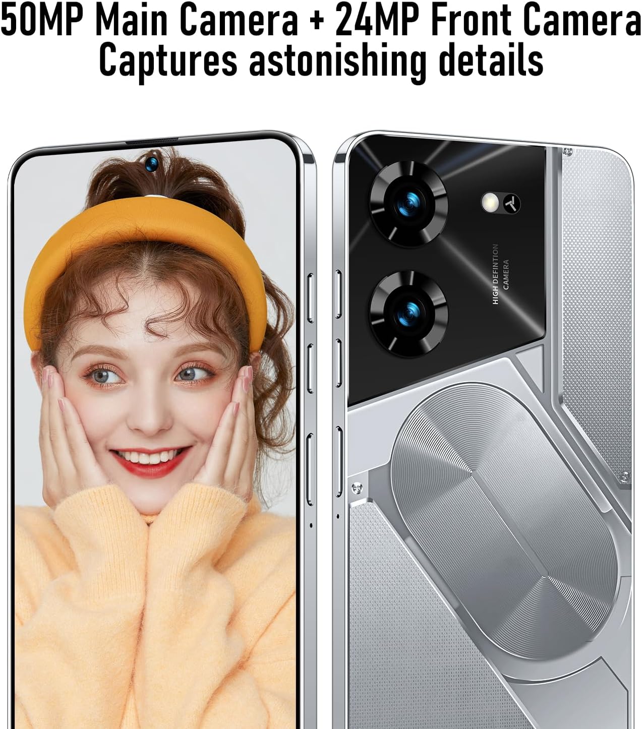71dSukkPSiL. AC SL1500 Unlocked Cell Phone Pova5 Pro Smartphone 8GB+256GB Android Phone 24MP+50MP Camera 6800mAh Battery 6.82-inch HD Screen Mobile Phone 5G Dual SIM (White) Edu Expertise Hub Mobile phones
