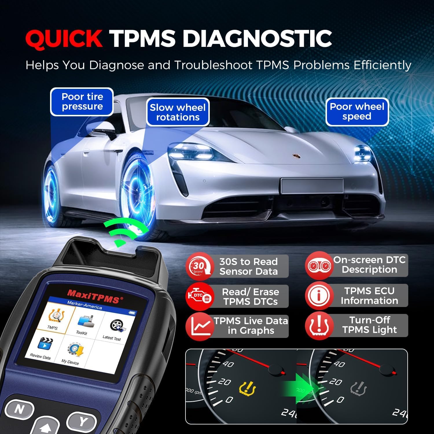 71k HENE02L. AC SL1500 Autel MaxiTPMS TS501 PRO TPMS Programming Tool, Same as TS508, 2025 TPMS Relearn Tool Newer of TS501 TS408S, Activate Relearn 99% Sensors, Program Autel MX-Sensors [315/433MHz], TPMS Reset/Diagnosis Edu Expertise Hub Programming