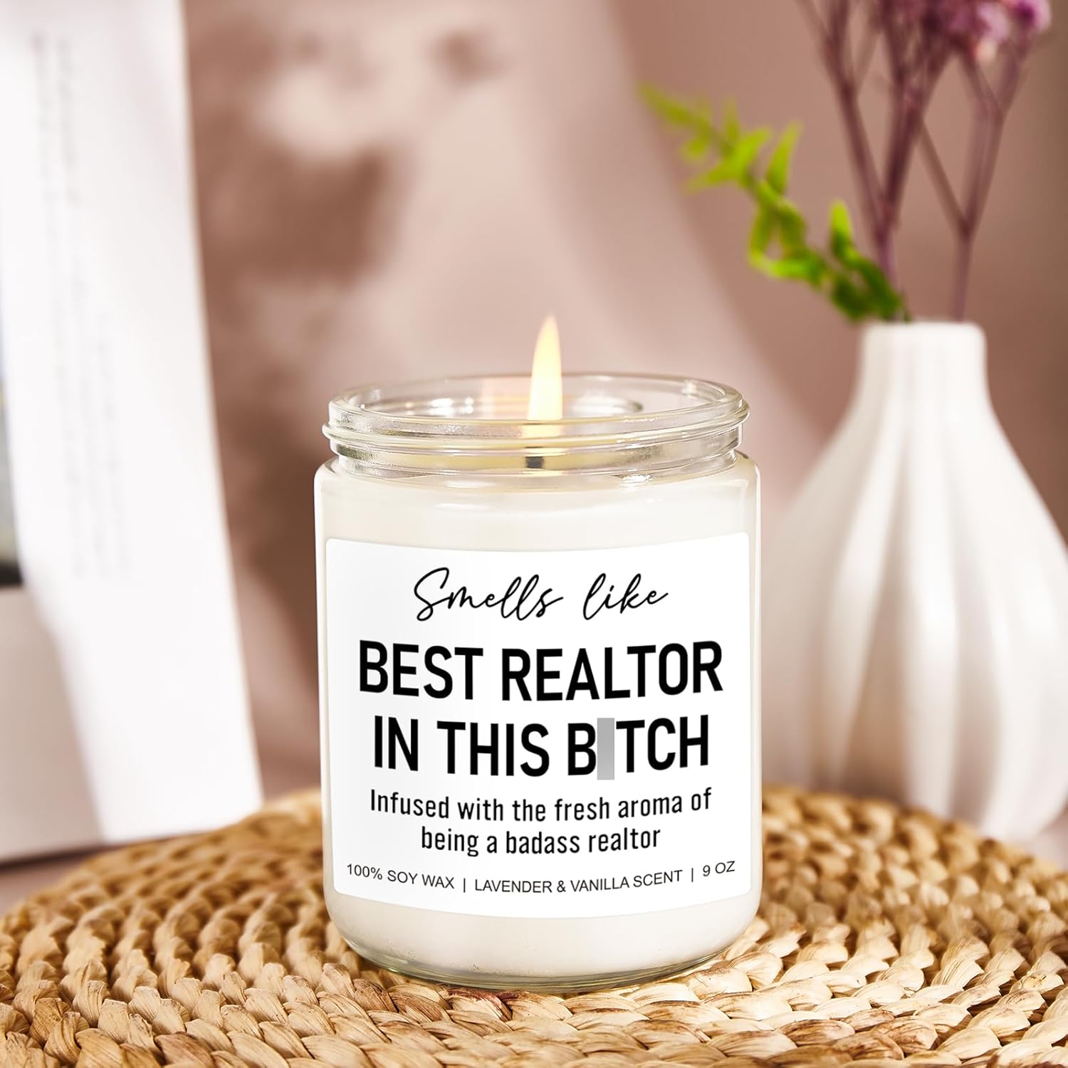 71kubQegW1L. AC SL1500 Best Realtor Candle, Realtor Gifts for Women, Men, Realtor Gifts, Mothers Day, Closing Gifts for Realtors, Real Estate Agent Gifts, Funny Thank You Gifts for Realtor, Salesperson, Broker Edu Expertise Hub Real Estate