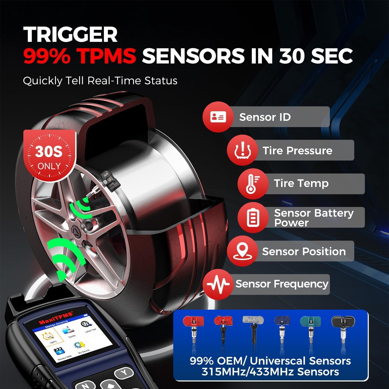 71oD1 jSRyL. AC SL1500 Autel MaxiTPMS TS501 PRO TPMS Programming Tool, Same as TS508, 2025 TPMS Relearn Tool Newer of TS501 TS408S, Activate Relearn 99% Sensors, Program Autel MX-Sensors [315/433MHz], TPMS Reset/Diagnosis Edu Expertise Hub Programming