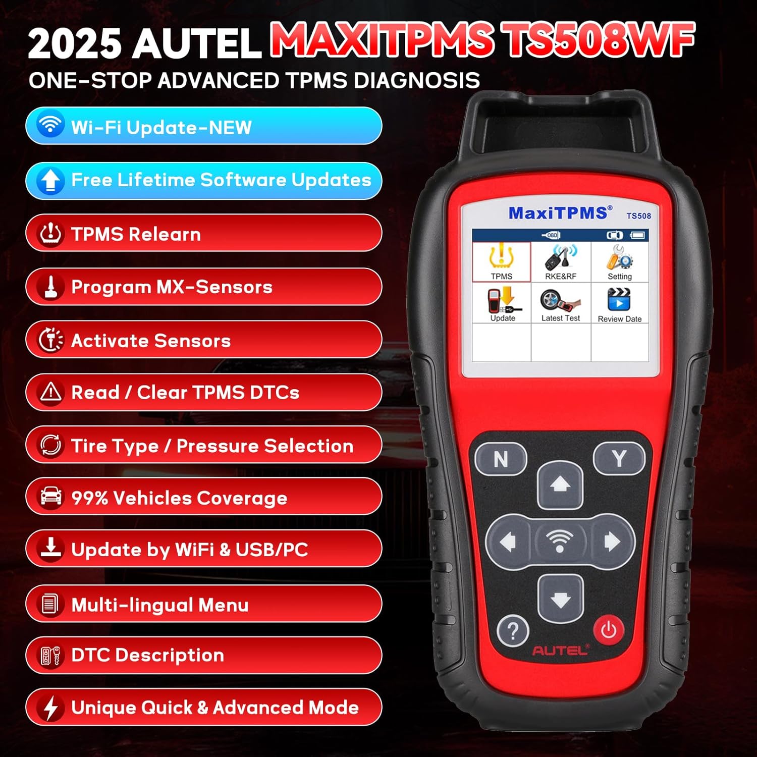 815Yhnh2n2L. AC SL1500 Autel TPMS TS508WF 2025 New, TPMS Programming Tool, Upgrade of TS501 Pro, TS408S, Activate/Relearn Autel TPMS Sensors, Read/Clear TPMS Code, Free Lifetime Update, TPMS Relearn Tool, TPMS Programmer Edu Expertise Hub Programming