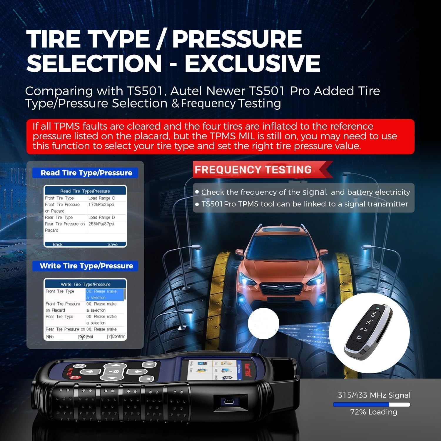 81BPP2cN9DL. AC SL1500 Autel MaxiTPMS TS501 PRO TPMS Programming Tool, Same as TS508, 2025 TPMS Relearn Tool Newer of TS501 TS408S, Activate Relearn 99% Sensors, Program Autel MX-Sensors [315/433MHz], TPMS Reset/Diagnosis Edu Expertise Hub Programming