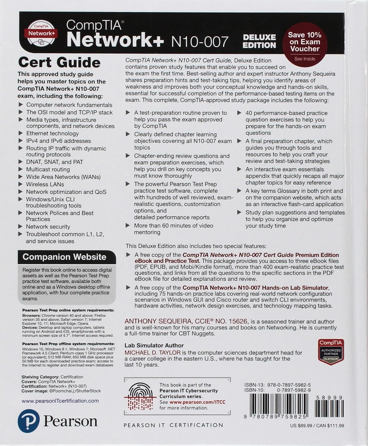 91Tfw6pnvML. SL1500 CompTIA Network+ N10-007 Cert Guide, Deluxe Edition (Certification Guide) Edu Expertise Hub IT Certification