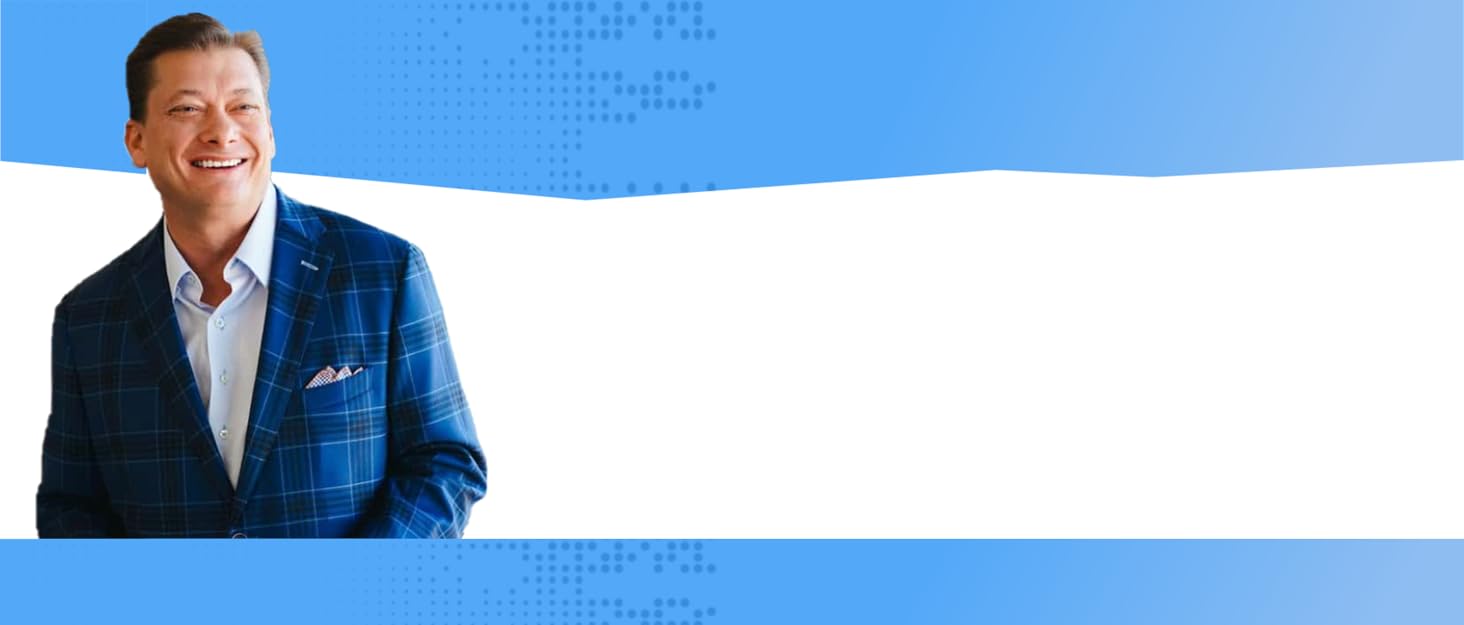 Photo of author Jeb Blount on blue and white background
