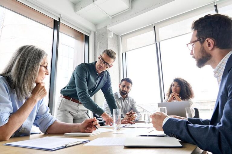 Man tries to influence without authority during a work meeting