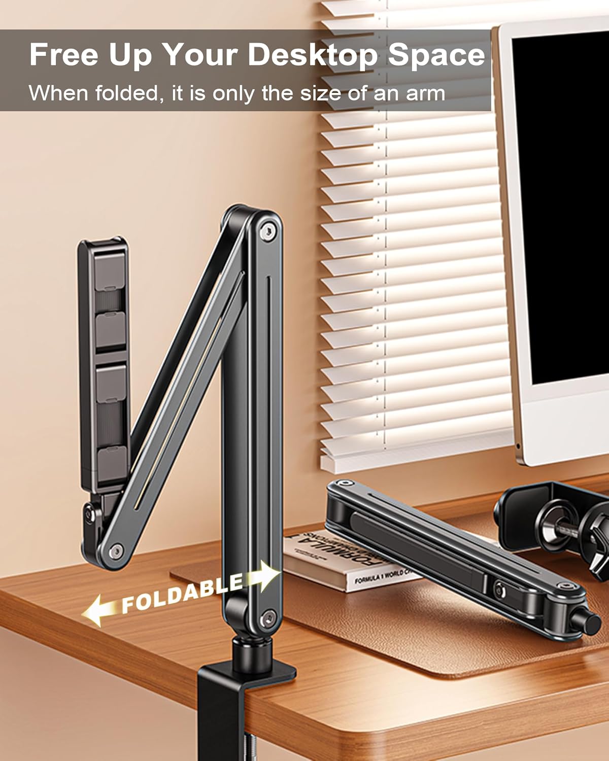 718XzEiSf8L. AC SL1500 Foldable Tablet Stand for Desk and Bed, Aluminum Alloy iPad Arm Mount 360° Adjustable Phone Holder Compatible with iPad Pro Air 13/12.9/11 Mini, iPad 10/9th, Samsung Galaxy Tab, Kindle, Switch, Phone Edu Expertise Hub Tablets & E-Readers