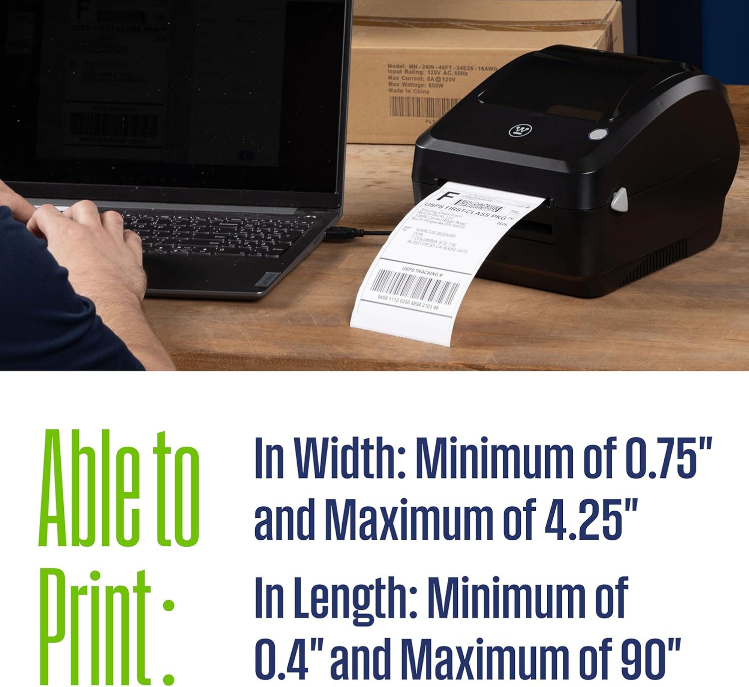 71YehdU0LZL. AC SL1500 Westinghouse Direct Thermal Label Printer USB, Commercial Grade, Compatible with USPS, UPS, FedEx, Ebay, Shopify, Amazon, & More, Desktop Label Printer for Packages, Includes Sample 4x6 Labels Edu Expertise Hub eBay