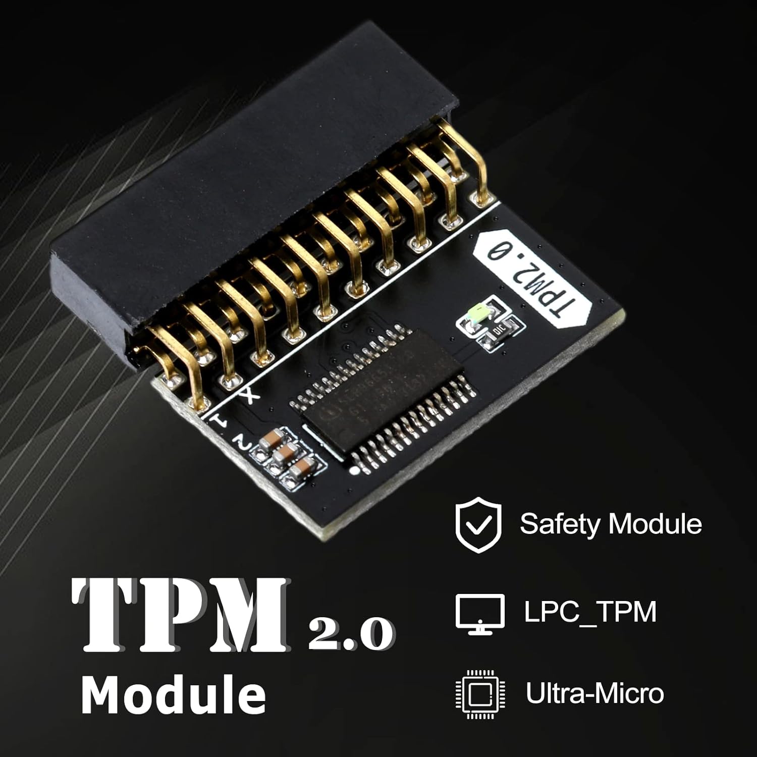 71vVZMLHNcL. AC SL1500 TPM2.0 Encryption Security Module, GA 20-1 Pin 2 * 10P TPM Remote Card Compatible with Win11 2.0 System, Memory Module of DDR4 for Gigabyte Platform Protection Module Edu Expertise Hub Security & Encryption