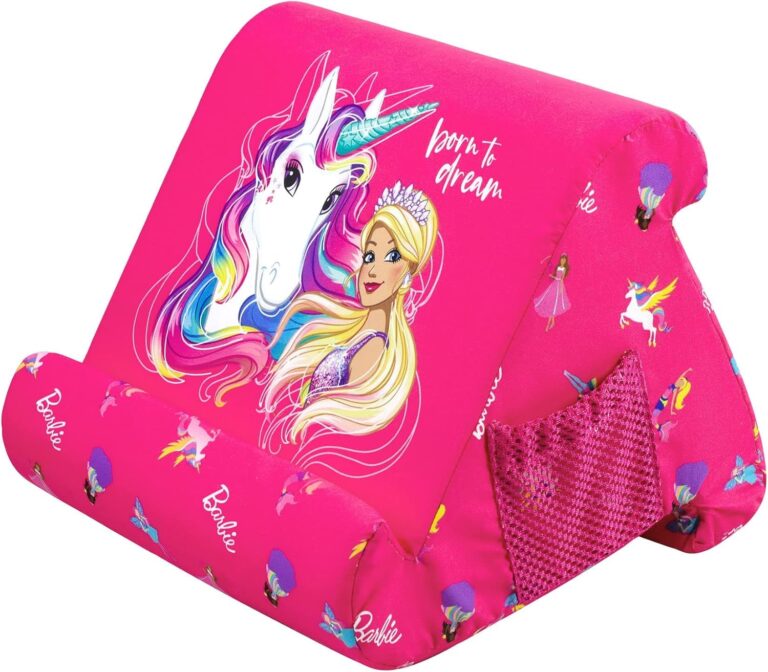 1744922542 81vlKkBNRFL. AC SL1500 Flippy Tablet Pillow Stand - Cushion Tablet Stand & Holder, Bed Support for Lap and Desk, Compatible with Phone & Book Reading: Kindle, iPad Pro, iPhone & Samsung - Barbie Edu Expertise Hub Tablets & E-Readers
