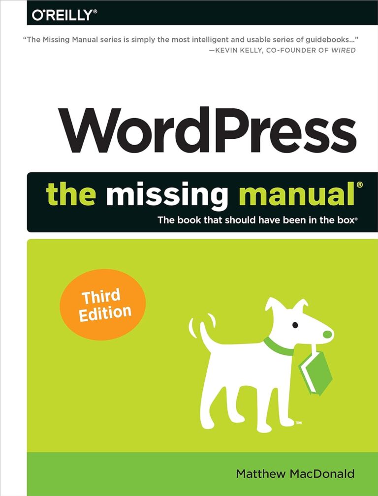 1745391839 719W7gY1UvL. SL1500 WordPress: The Missing Manual: The Book That Should Have Been in the Box Edu Expertise Hub Blogging & Blogs