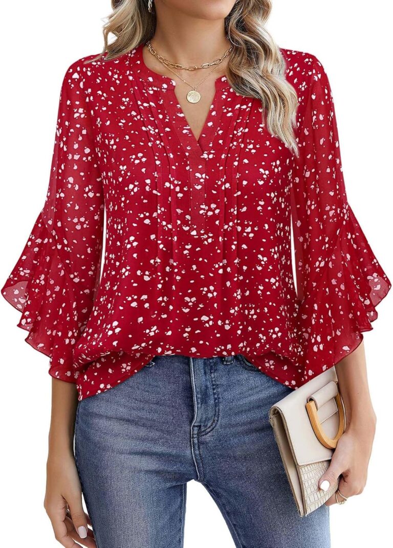 1745499954 81nFW8i4nzL. AC SL1500 Timeson Women's 3/4 Sleeve Tops Dressy Casual Business Work Blouses Chiffon Office Shirts Edu Expertise Hub Women & Business