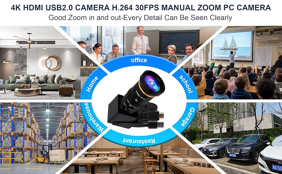 4K hdmi usb camera manual zoom webcam for computer