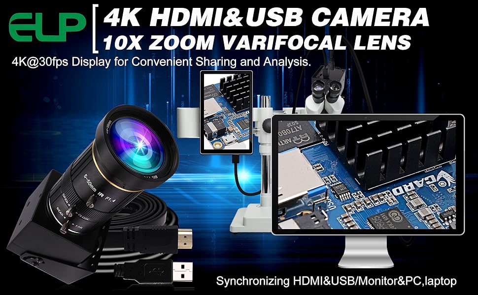 4K hdmi usb camera manual zoom webcam for computer