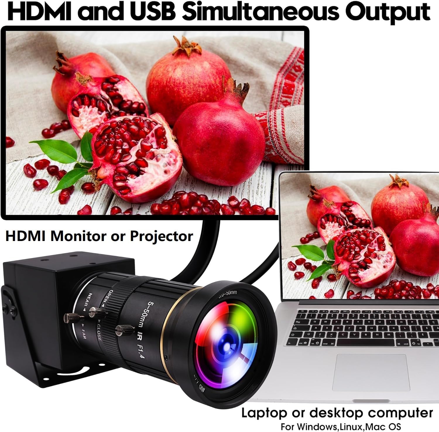 71u0bMAX63L. AC SL1500 ELP 4K HDMI USB Camera Manual Zoom Webcam Dual Output Telephoto Camera for Computer TV Projector 5-50mm 10X Zoom Camera Mini Lightburn Camera Industrial USB Security Camera for Laptop Pi Jetson Nano Edu Expertise Hub Web Development & Design laptops desktops