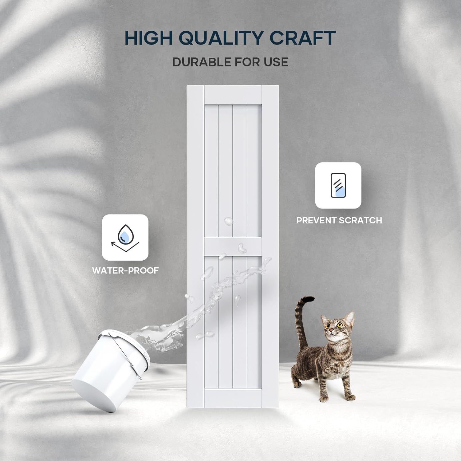 71wQ2ajOBoL. AC SL1500 EaseLife 24in x 84in Sliding Barn Door with 4 FT Barn Door Hardware Track Kit Included,Solid LVL Wood Slab Covered with Water-Proof & Scratch-Resistant PVC Surface,DIY Assembly,Easy Install,White Edu Expertise Hub Hardware & DIY