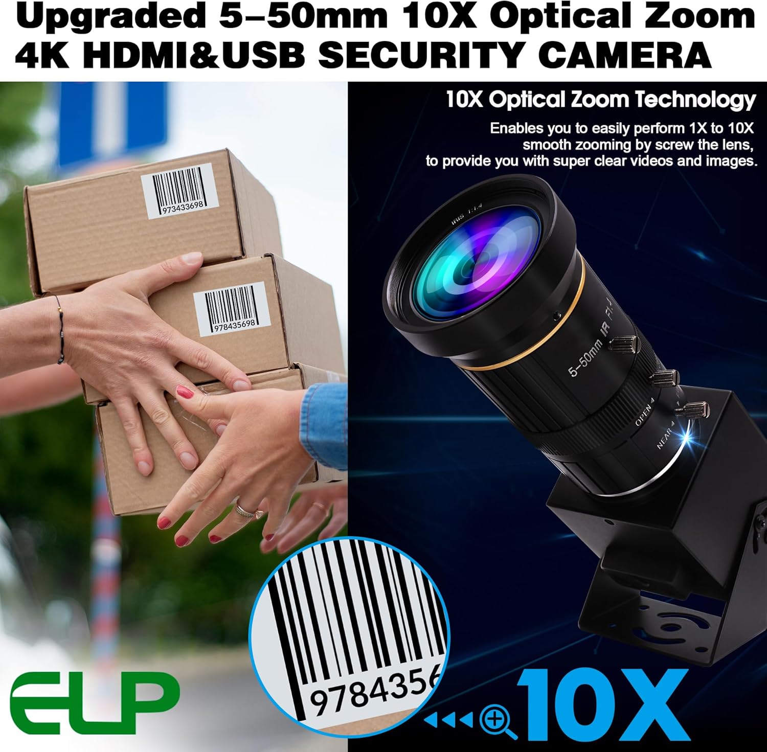 81J9WJVX+EL. AC SL1500 ELP 4K HDMI USB Camera Manual Zoom Webcam Dual Output Telephoto Camera for Computer TV Projector 5-50mm 10X Zoom Camera Mini Lightburn Camera Industrial USB Security Camera for Laptop Pi Jetson Nano Edu Expertise Hub Web Development & Design laptops desktops