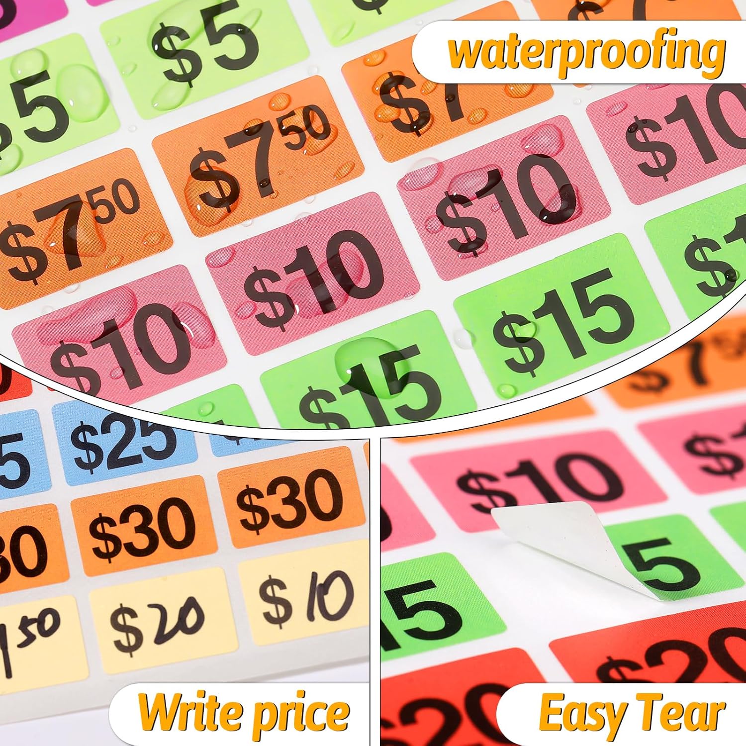 81wtNHFB5uL. AC SL1500 5460 Pcs Garage Sale Stickers, 1/2" X 3/4" Yard Sale Price Stickers Price Tags Stickers Rectangle Preprinted Price Labels for Fle Market Sale Edu Expertise Hub Marketing & Sales