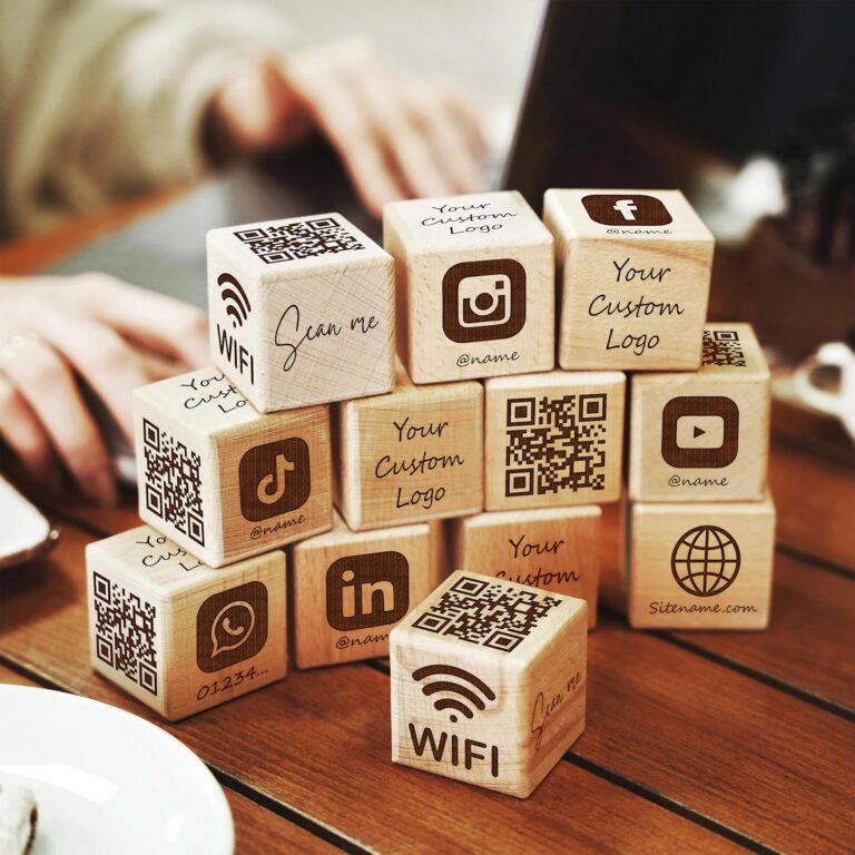 1746185716 81q pboc32L. SL1500 Wooden Social Media Table Sign Cubes, Qr Code Sign, Rental House Wifi Sign, Scan to Pay Sign, Custom Business Logo, Personalized Saloon Sign Edu Expertise Hub Social Media for Business