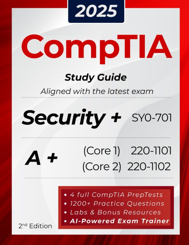 1746473851 61mlniJ2W7L. SL1293 CompTIA Security+ & A+: The (2-IN-1) Guide to Get Certified on the First Attempt Through an Innovative Approach. Includes Hands-on Exercises, Audiobooks and Mock Exams (SY0-701|220-1101|220-1102) Edu Expertise Hub IT Certification