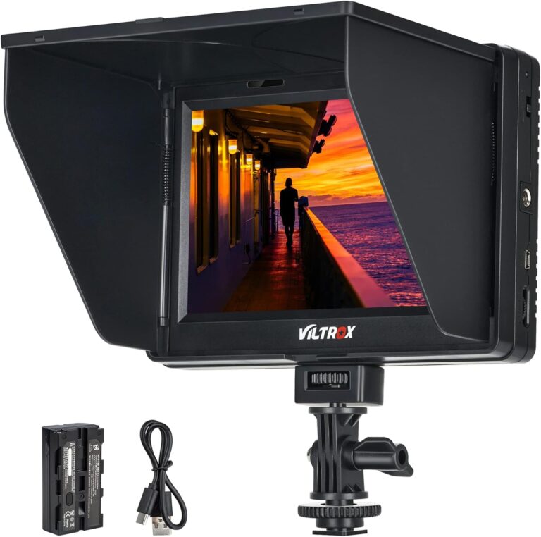 1746618096 71TXqYZ3HgL. AC SL1500 VILTROX DC-70 II 7 inch Camera Video Monitor, 4K Camera Field Monitor Kit with HDMI AV Input/Output for Canon Nikon Sony DSLR Camera, Peaking Focus Assist Video Monitor with Sunshade Hood/Battery Edu Expertise Hub Digital Audio Video & Photography