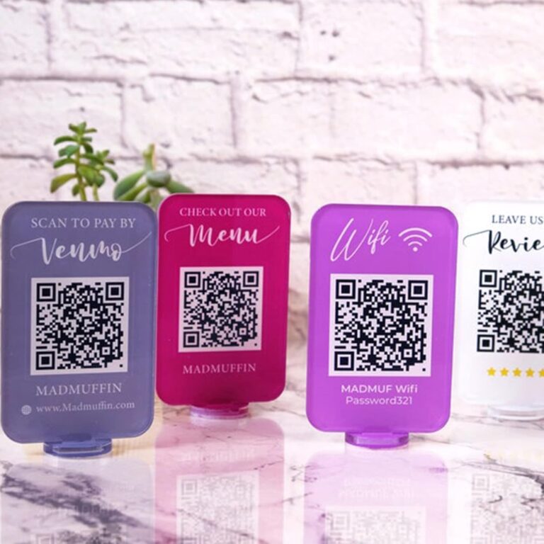 1747123710 71CbQqj9rRL. AC SL1500 Custom Acrylic Mini Wifi Sign Board Qr Code Social Media Business Board with Stand Scan to Pay Guest Wifi Password for Shop Edu Expertise Hub Social Media for Business