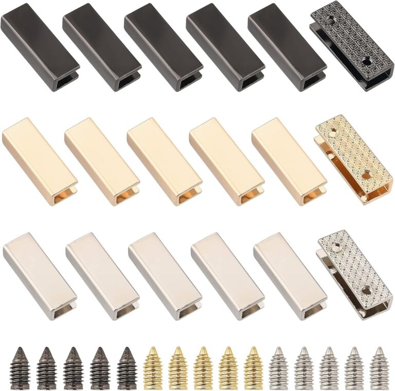 1747375512 71R2VuRu5FL. AC SL1500 WADORN 18 Sets Metal Belt Tip with Screws, 1 Inch Long Bag Decorative Buckles for Purse Webbing End Clip Buckles Leather Handle Strap End Cover DIY Purse Making Hardware Accessories Edu Expertise Hub Hardware & DIY