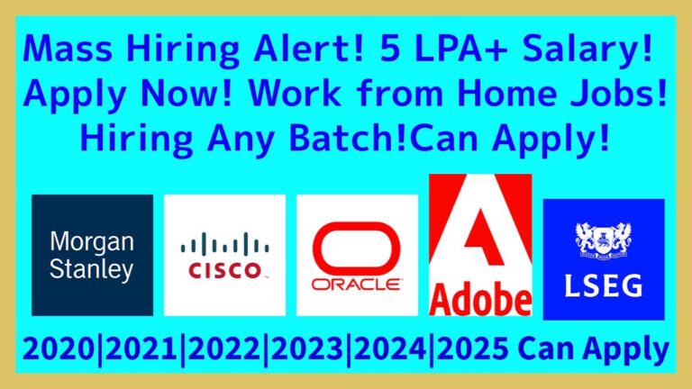 1747398969 maxresdefault Adobe , Cisco , Oracle , LSEG , Morgan Stanley | 2021 , 2022 , 2023 ,2024 job Edu Expertise Hub 2022