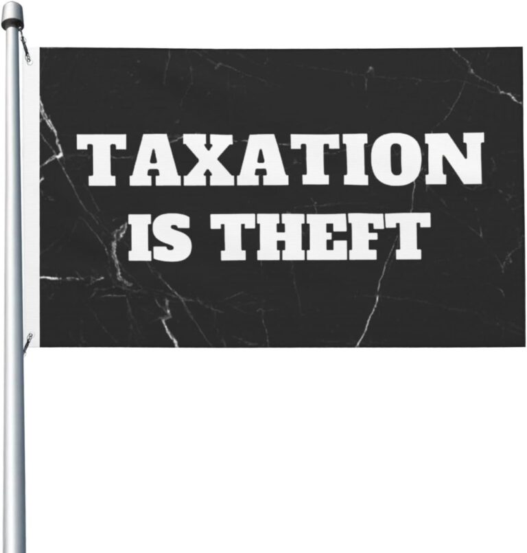 1748097537 51PGqzYp0AL. AC SL1500 Taxation Is Theft Double Sided Flag 3x5 FT Decoration Banner for Indoor And Outdoor, Black Edu Expertise Hub Taxation