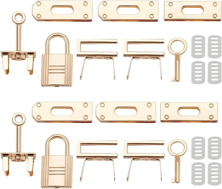 1748458097 61qomk3rhQL. AC SL1001 WADORN 24pcs Alloy Bag Lock Clasp Set, Purse Closure Hardware DIY Bag Making Lock Fastener Handbag Luggage Replacement Accessories for DIY Leather Crafts Shoulder Bag Repair, 2 Sets Edu Expertise Hub Hardware & DIY