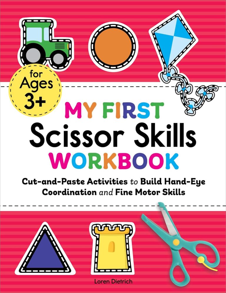 1748602959 81NNXk643zL. SL1500 My First Scissor Skills Workbook: Cut-and-Paste Activities to Build Hand-Eye Coordination and Fine Motor Skills (My First Preschool Skills Workbooks) Edu Expertise Hub Skills