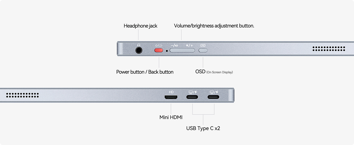 portable monitor with USB-C and HDMI
